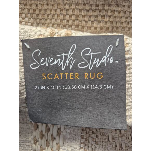 Seventh Studio Scatter Rug Avery Tufted Scatter Rug Beige Tan Beach Vibes Rug - Picture 2 of 7